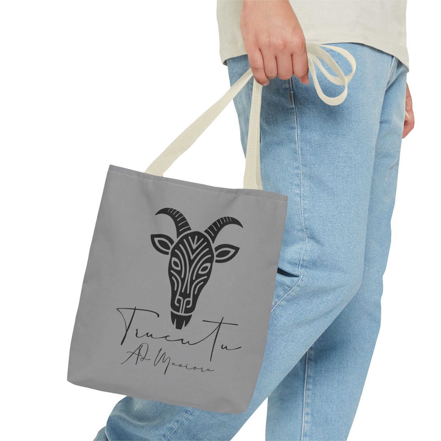 Borsa Tote TRUCUTU con Capra Tribale – Shopper Ecologica, Stile Boho Chic, Idea Regalo per Amanti degli Animali