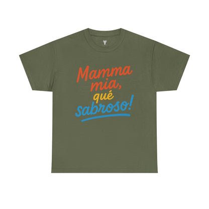TRUCUTU “Deliciously Fun” Unisex Heavy Cotton Tee – Mamma mia, qué sabroso! | Perfect for Foodies, Casual Wear, Summer Parties & Gifts