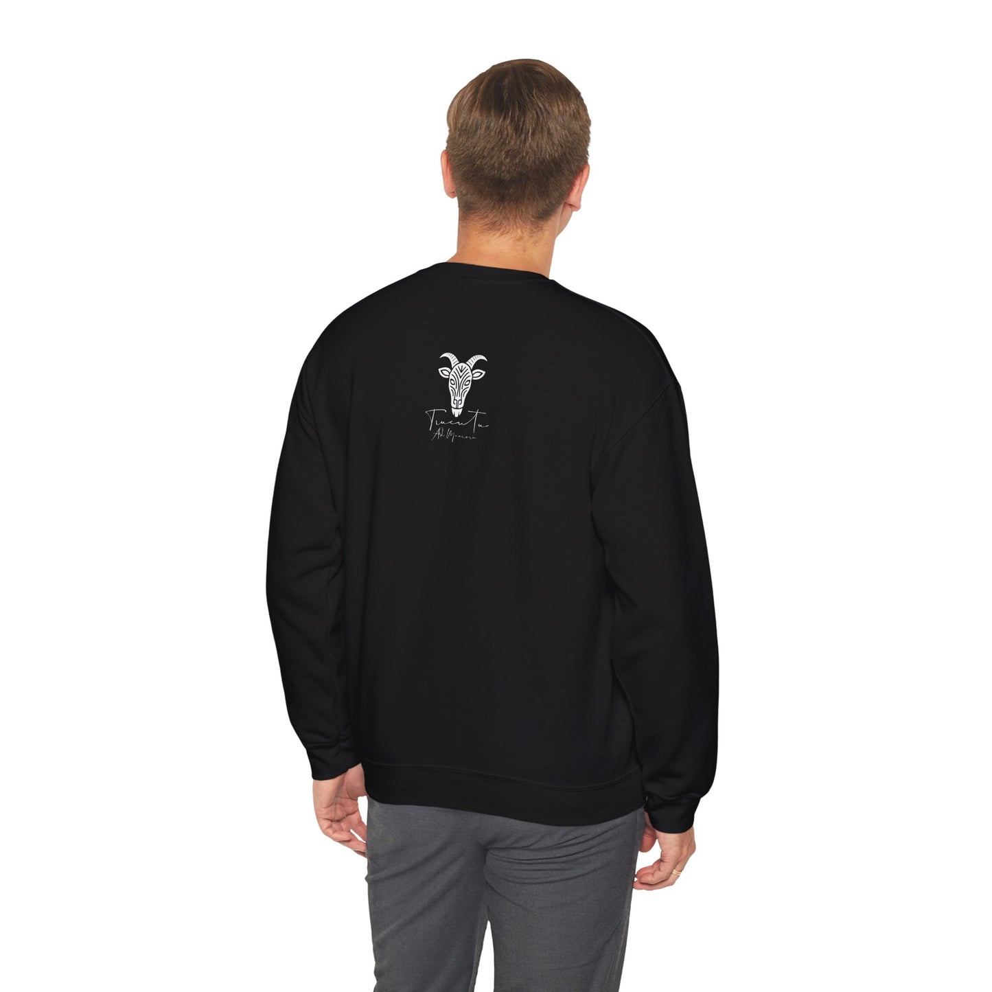 Felpa Unisex TRUCUTU con Simbolo della Capra – Stile Boho Festival | Regalo per Amanti della Natura | Morbida e Comoda