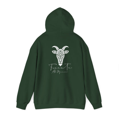 TRUCUTU Logo Hoodie – Unisex Pullover with Goat Emblem | Casual Streetwear | Gift for Animal & Nature Lover
