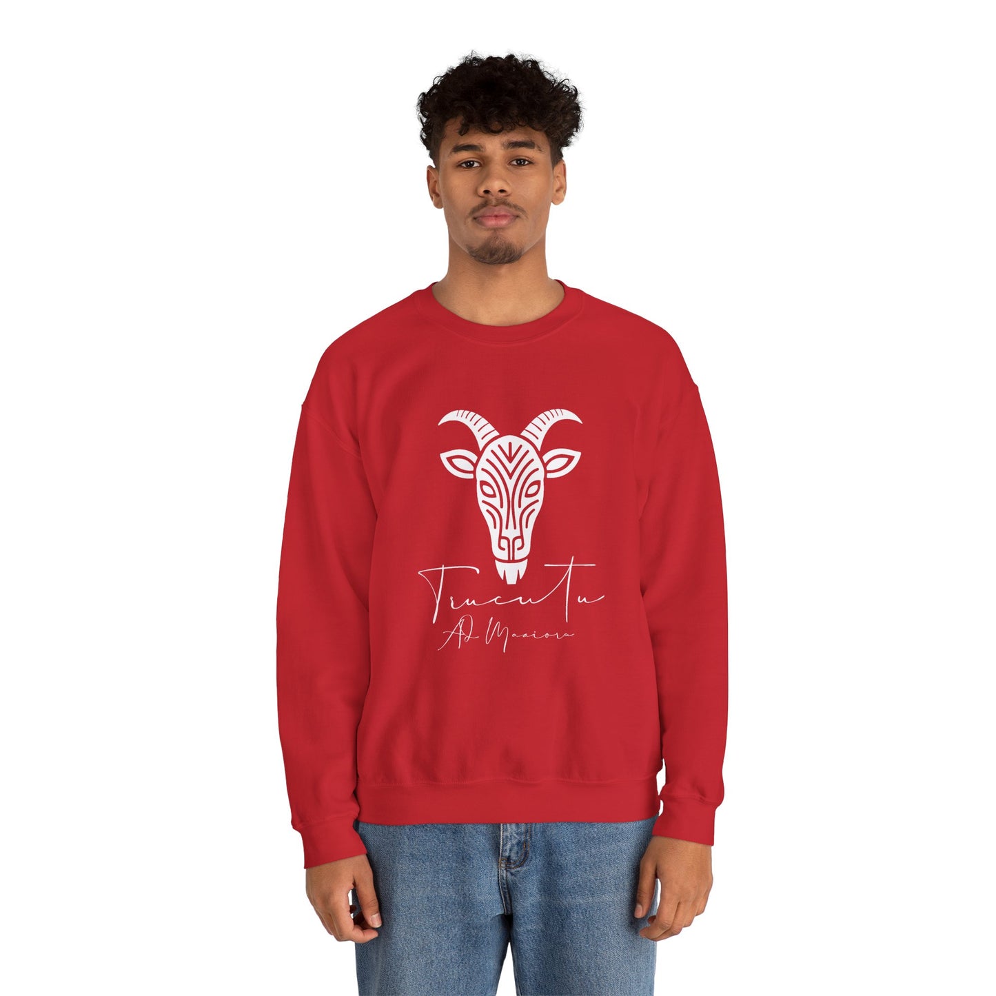 Felpa Unisex TRUCUTU con Simbolo della Capra – Stile Boho Festival | Regalo per Amanti della Natura | Morbida e Comoda