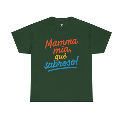 TRUCUTU “Deliciously Fun” Unisex Heavy Cotton Tee – Mamma mia, qué sabroso! | Perfect for Foodies, Casual Wear, Summer Parties & Gifts