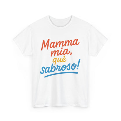 TRUCUTU “Deliciously Fun” Unisex Heavy Cotton Tee – Mamma mia, qué sabroso! | Perfect for Foodies, Casual Wear, Summer Parties & Gifts