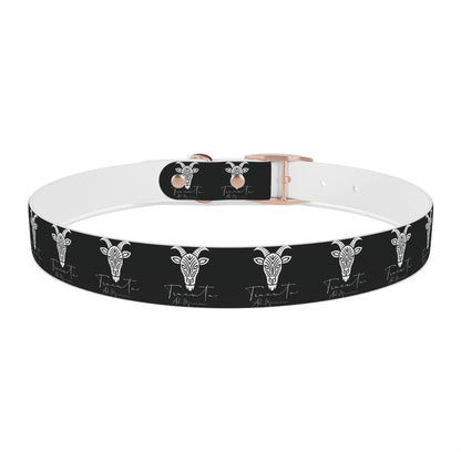 Collare Nero per Cani con Logo Capra TRUCUTU – Accessorio Regolabile di Tendenza, Idea Regalo per Amanti degli Animali, Perfetto per Festività e Occasioni Speciali