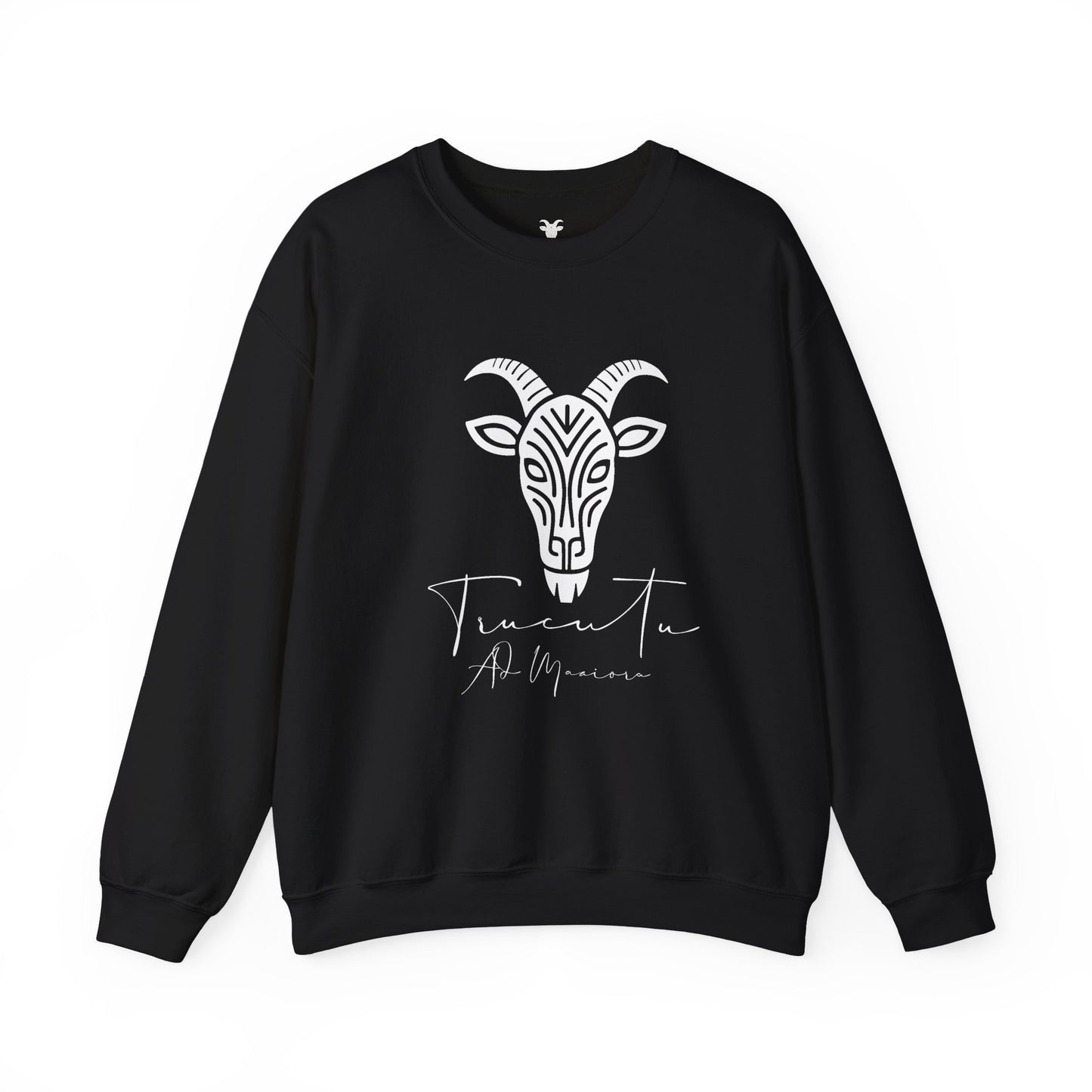 Felpa Unisex TRUCUTU con Simbolo della Capra – Stile Boho Festival | Regalo per Amanti della Natura | Morbida e Comoda