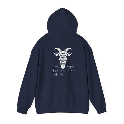 TRUCUTU Logo Hoodie – Unisex Pullover with Goat Emblem | Casual Streetwear | Gift for Animal & Nature Lover