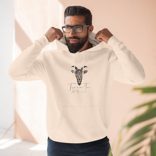 Felpa con Grafica Capra TRUCUTU – Calda in Pile, Design Animale Iconico, Regalo Perfetto per Amanti della Natura, Stile Ribelle ed Eco-Friendly