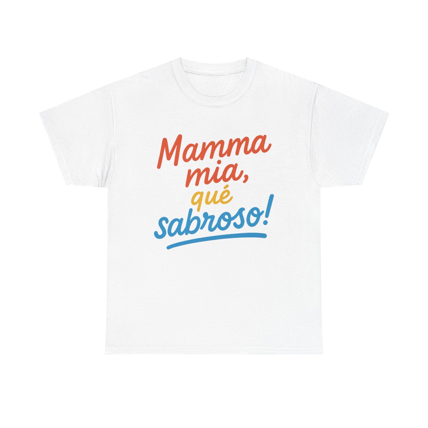 TRUCUTU “Deliciously Fun” Unisex Heavy Cotton Tee – Mamma mia, qué sabroso! | Perfect for Foodies, Casual Wear, Summer Parties & Gifts