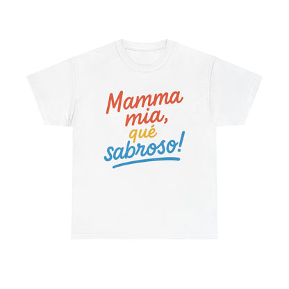 TRUCUTU “Deliciously Fun” Unisex Heavy Cotton Tee – Mamma mia, qué sabroso! | Perfect for Foodies, Casual Wear, Summer Parties & Gifts