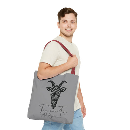 Borsa Tote TRUCUTU con Capra Tribale – Shopper Ecologica, Stile Boho Chic, Idea Regalo per Amanti degli Animali