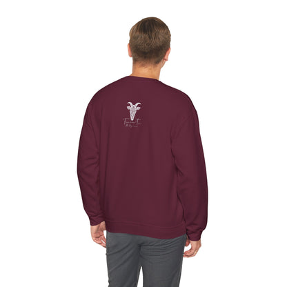 Felpa Unisex TRUCUTU con Simbolo della Capra – Stile Boho Festival | Regalo per Amanti della Natura | Morbida e Comoda