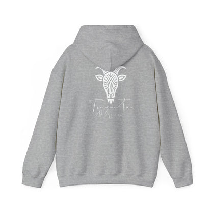 TRUCUTU Logo Hoodie – Unisex Pullover with Goat Emblem | Casual Streetwear | Gift for Animal & Nature Lover