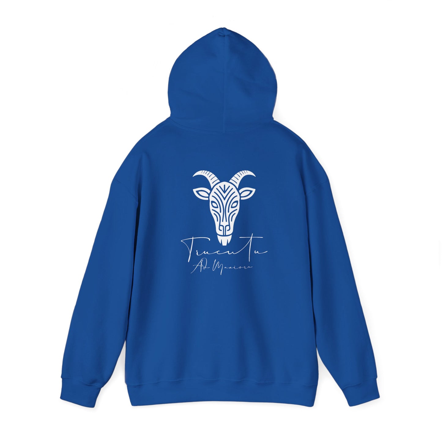 TRUCUTU Logo Hoodie – Unisex Pullover with Goat Emblem | Casual Streetwear | Gift for Animal & Nature Lover