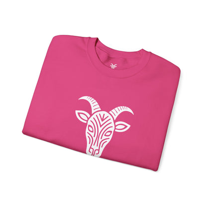 Felpa Unisex TRUCUTU con Simbolo della Capra – Stile Boho Festival | Regalo per Amanti della Natura | Morbida e Comoda