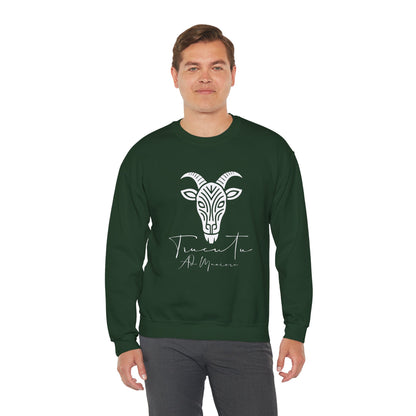 Felpa Unisex TRUCUTU con Simbolo della Capra – Stile Boho Festival | Regalo per Amanti della Natura | Morbida e Comoda