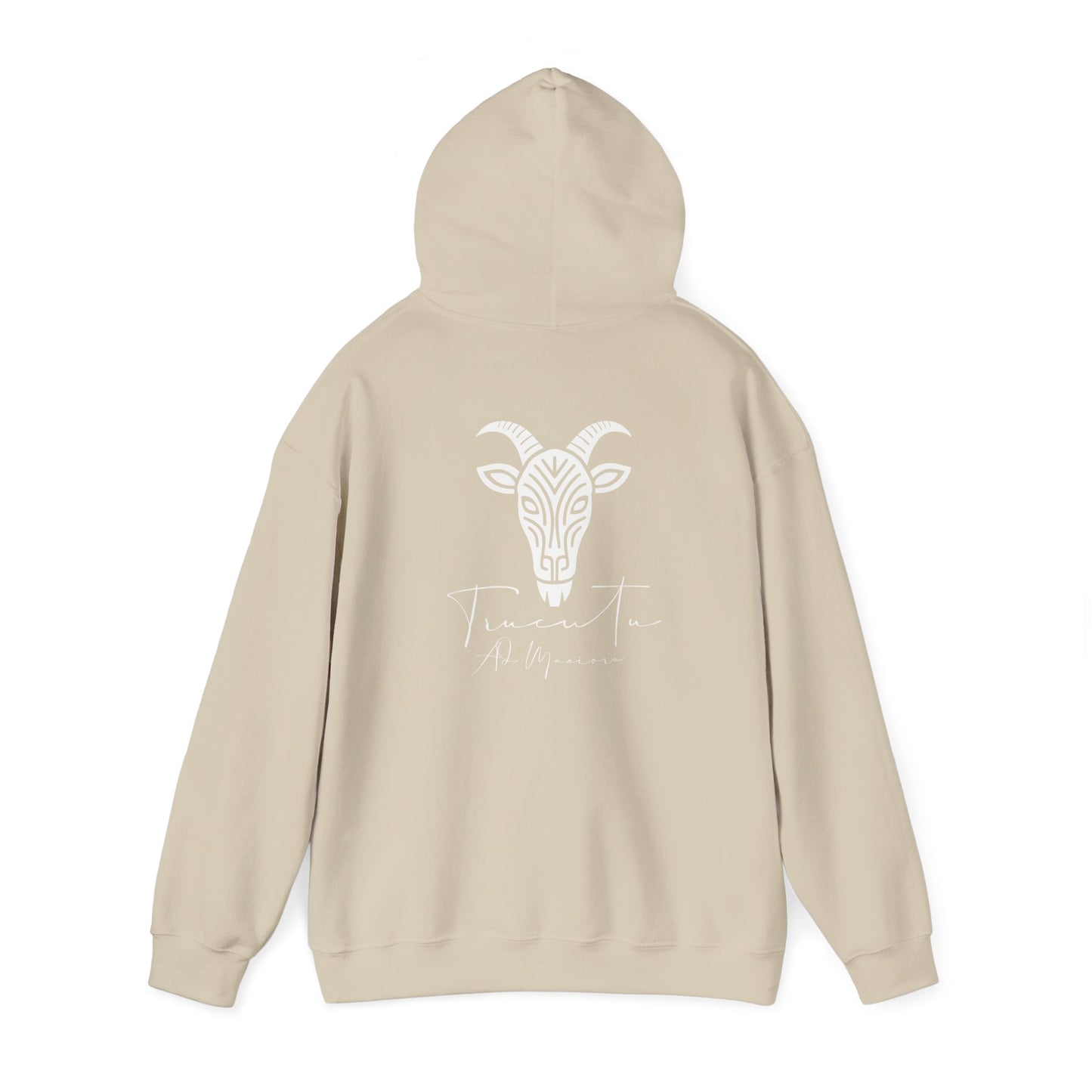 TRUCUTU Logo Hoodie – Unisex Pullover with Goat Emblem | Casual Streetwear | Gift for Animal & Nature Lover