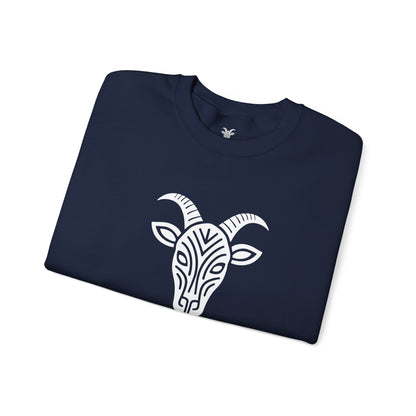 Felpa Unisex TRUCUTU con Simbolo della Capra – Stile Boho Festival | Regalo per Amanti della Natura | Morbida e Comoda