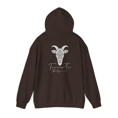 TRUCUTU Logo Hoodie – Unisex Pullover with Goat Emblem | Casual Streetwear | Gift for Animal & Nature Lover