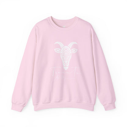 Felpa Unisex TRUCUTU con Simbolo della Capra – Stile Boho Festival | Regalo per Amanti della Natura | Morbida e Comoda