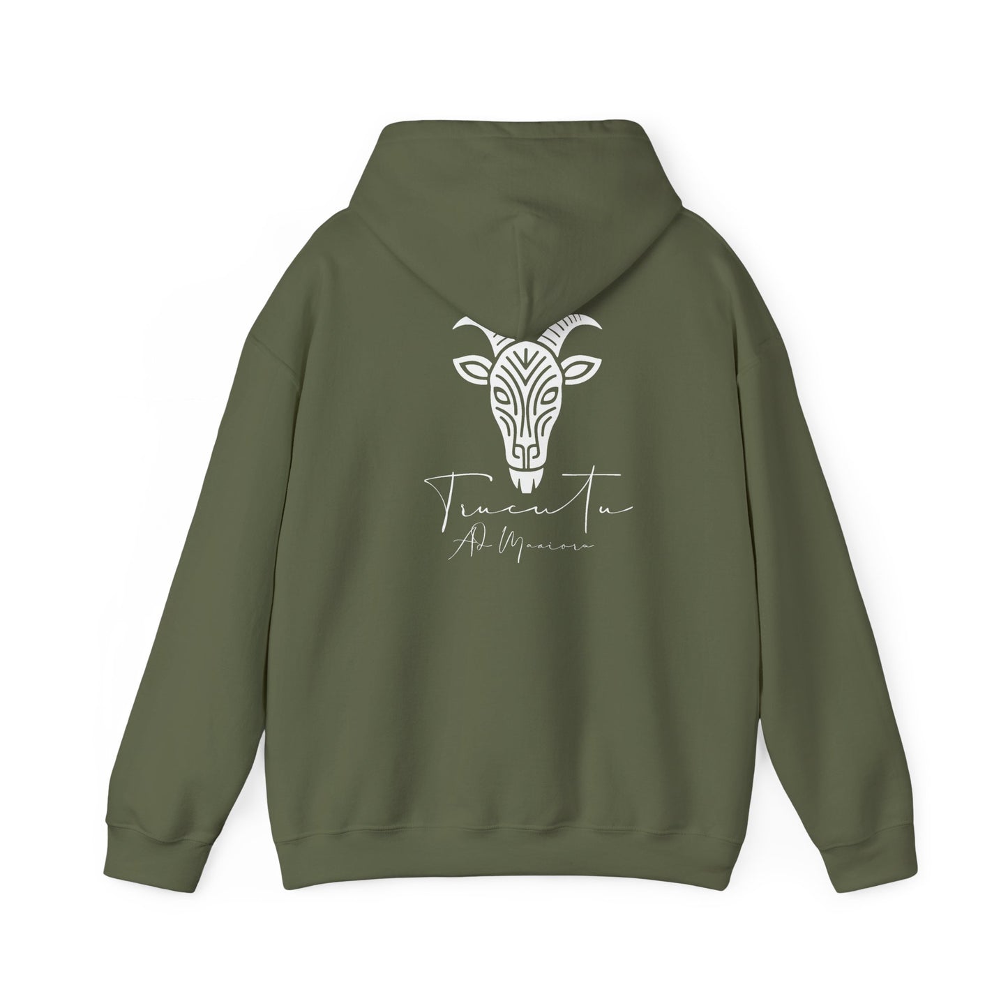 TRUCUTU Logo Hoodie – Unisex Pullover with Goat Emblem | Casual Streetwear | Gift for Animal & Nature Lover
