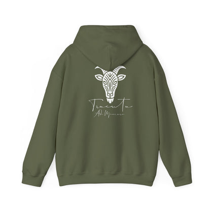 TRUCUTU Logo Hoodie – Unisex Pullover with Goat Emblem | Casual Streetwear | Gift for Animal & Nature Lover