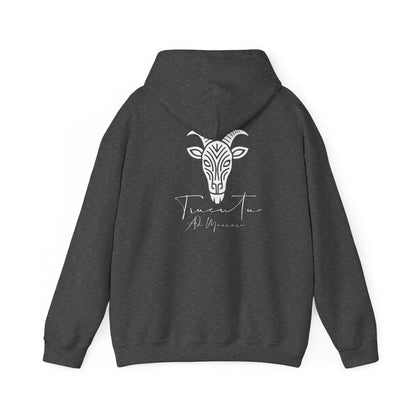 TRUCUTU Logo Hoodie – Unisex Pullover with Goat Emblem | Casual Streetwear | Gift for Animal & Nature Lover