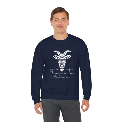 Felpa Unisex TRUCUTU con Simbolo della Capra – Stile Boho Festival | Regalo per Amanti della Natura | Morbida e Comoda
